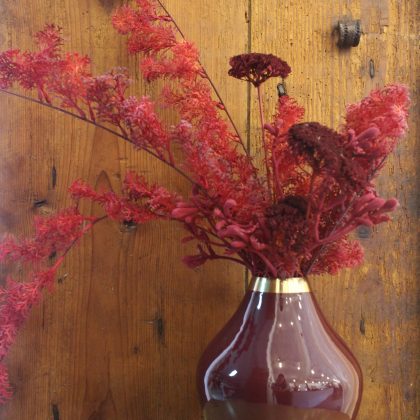 Vaso Fiore Eterni Bordeaux
