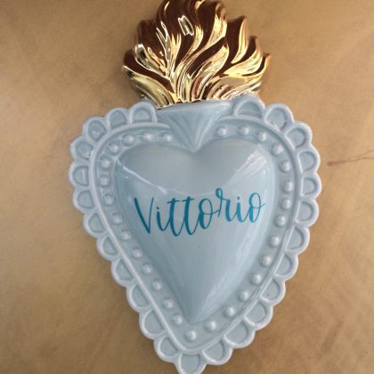 Cuore Ex Voto Celeste