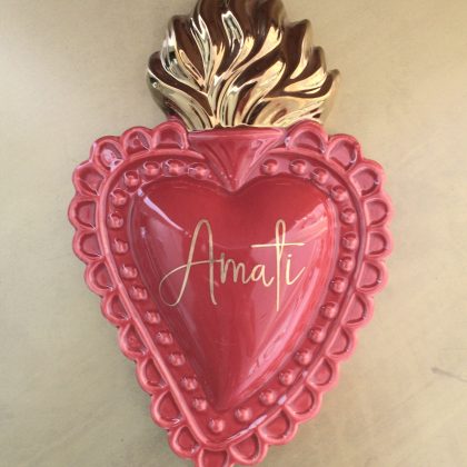 Cuore Ex Voto Corallo